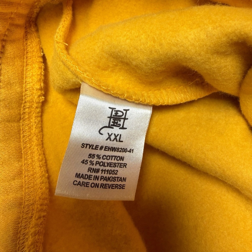 Ed Hardy Mustard Yellow Wide Leg Sweatpants with Butterfly Graphics - Picture 6 of 10